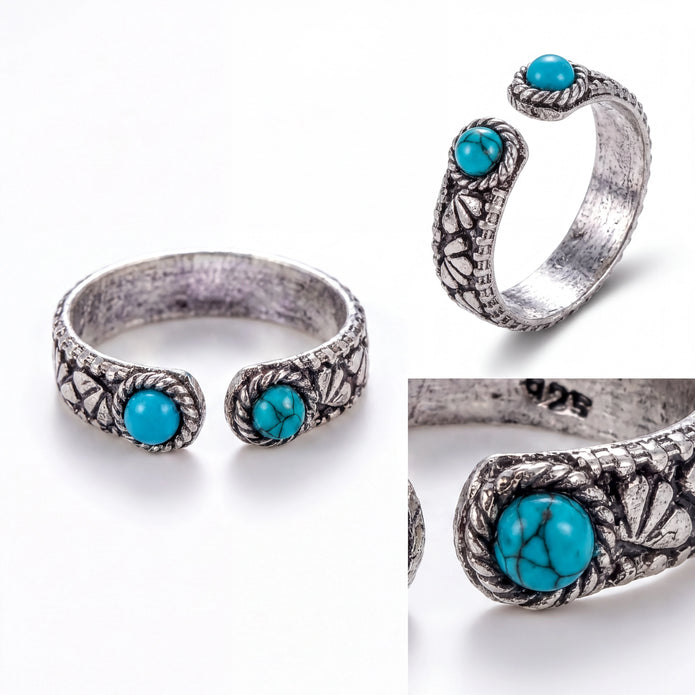 Turquoise Vintage Toe Rings — 4