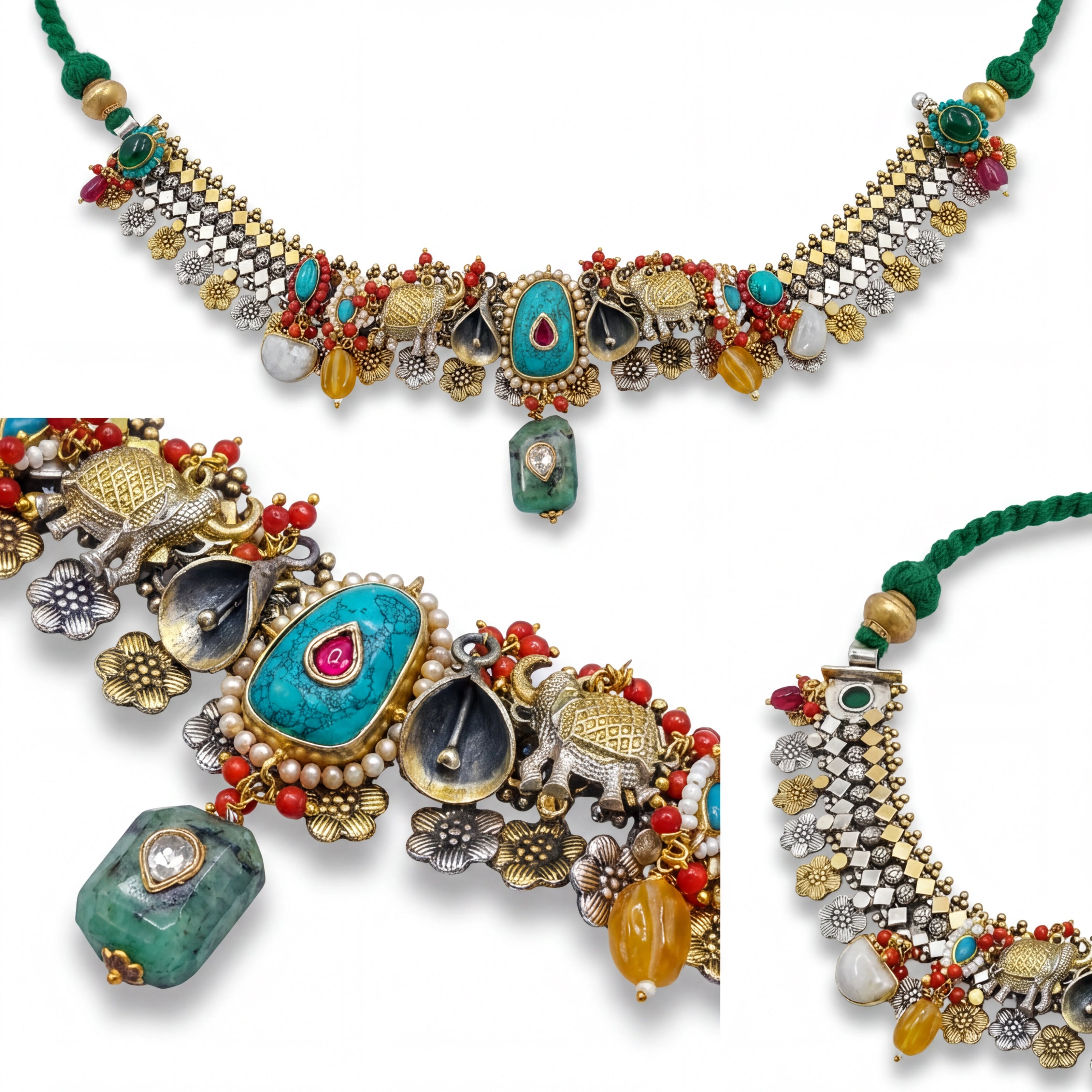 Elephant Gemstone Choker — 4