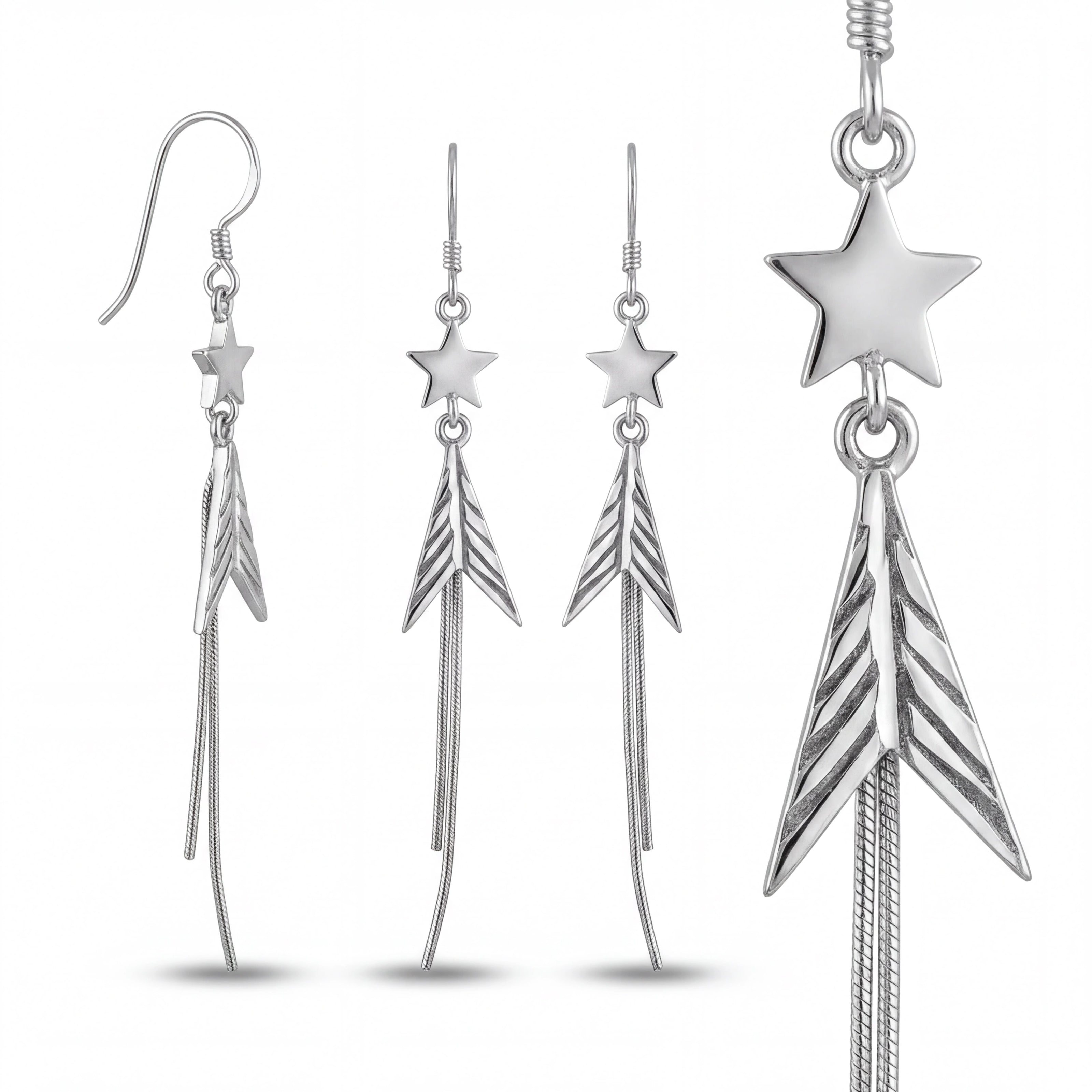 Star Arrow Drop Earrings — 4