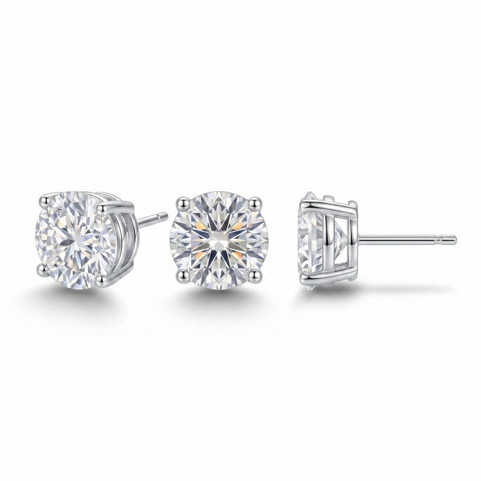 CZ Solitaire Studs — 4