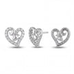Open-Heart Sparkle Studs — 4