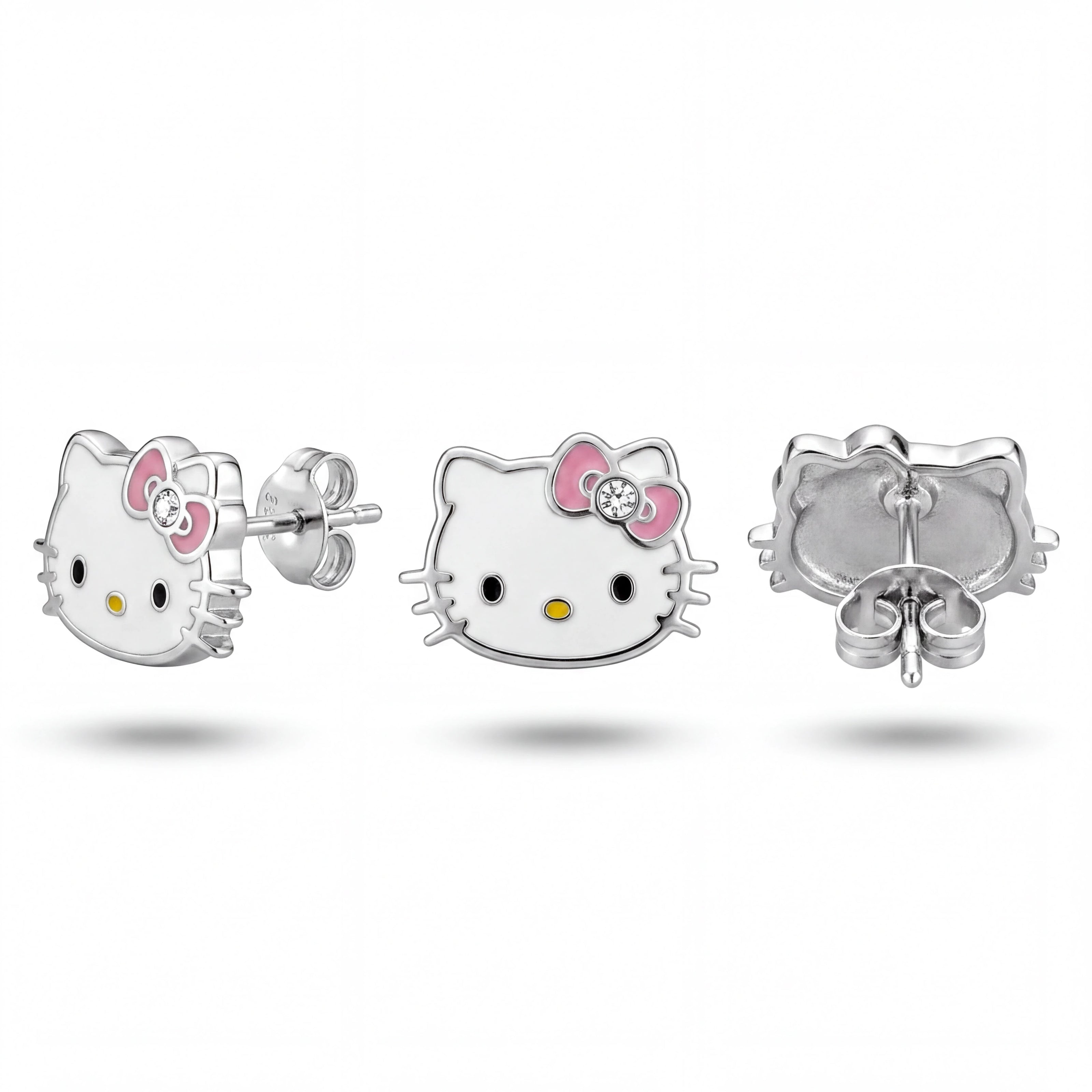 Kitty Enamel Studs — 4