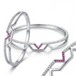 Pink Geo CZ Bangle — 4