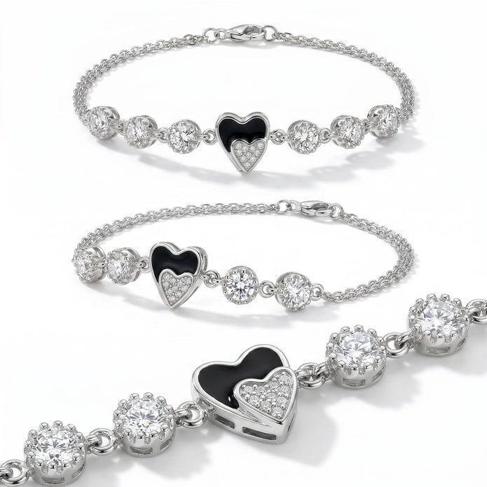 Black Heart CZ Bracelet — 4