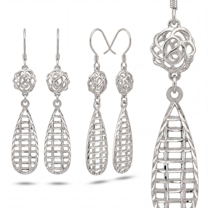 Filigree Basketweave Drops — 4