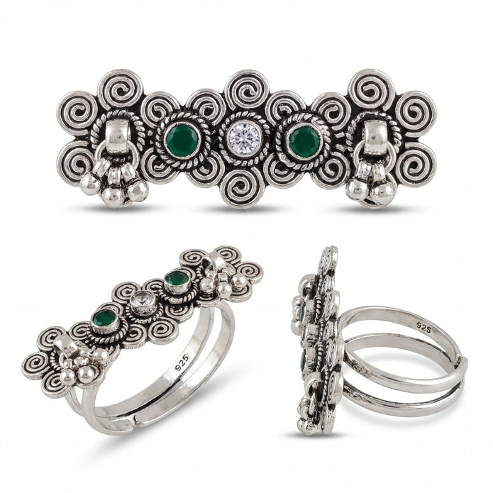 Vintage Scroll Double Ring — 4