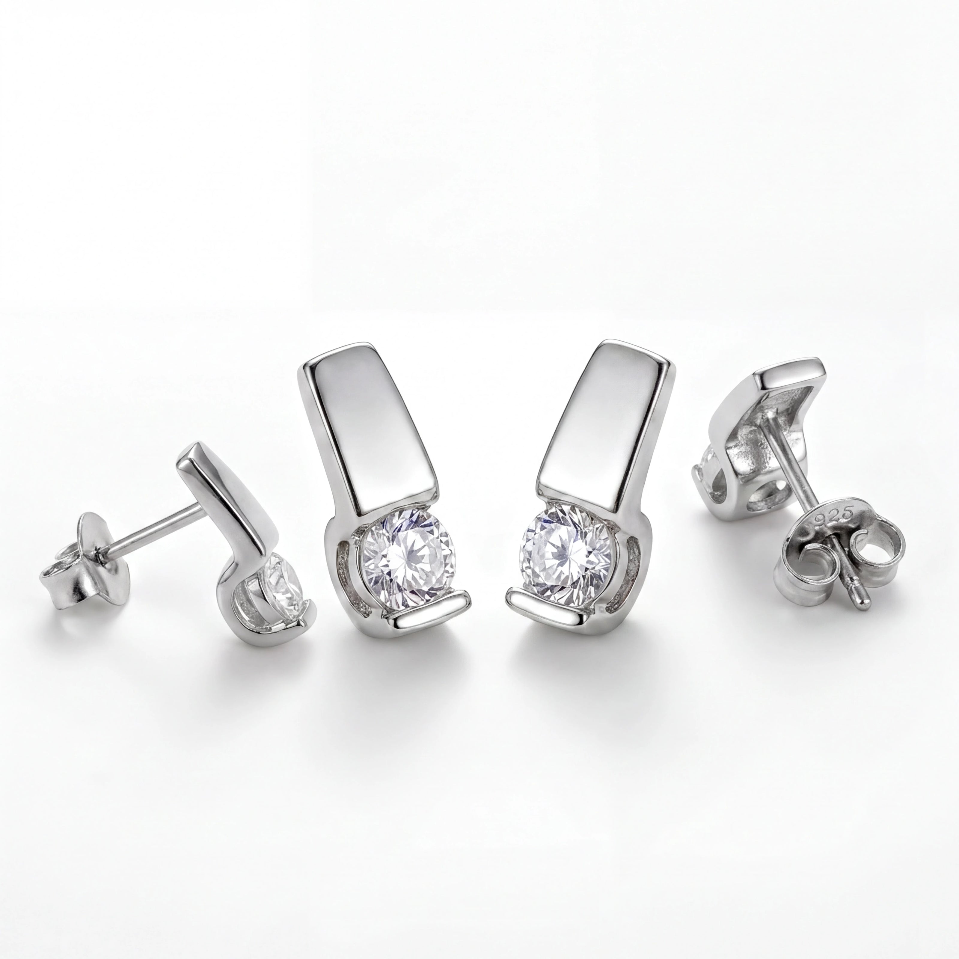 Bar CZ Studs — 4