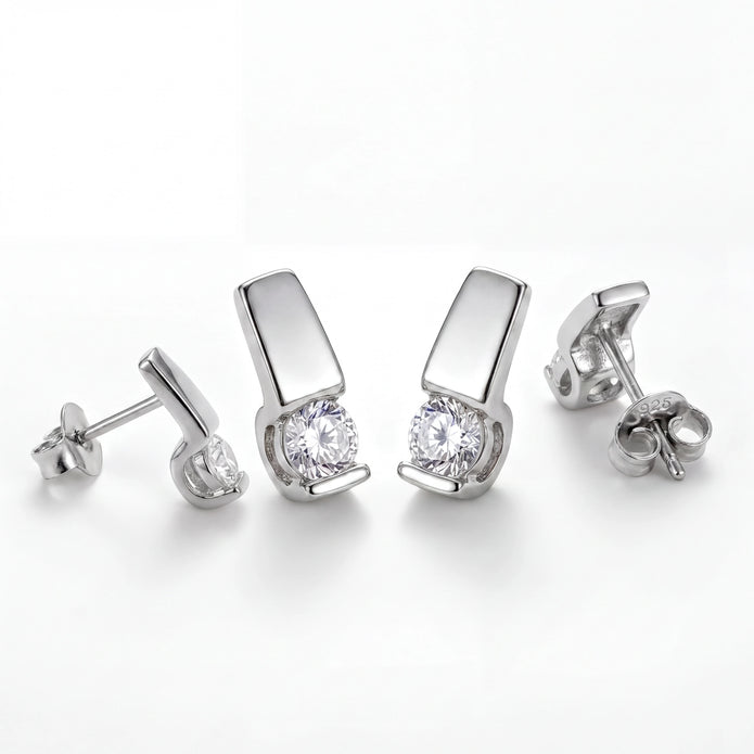 Bar CZ Studs — 4