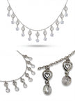 CZ Hearts Dangle Necklace — 4