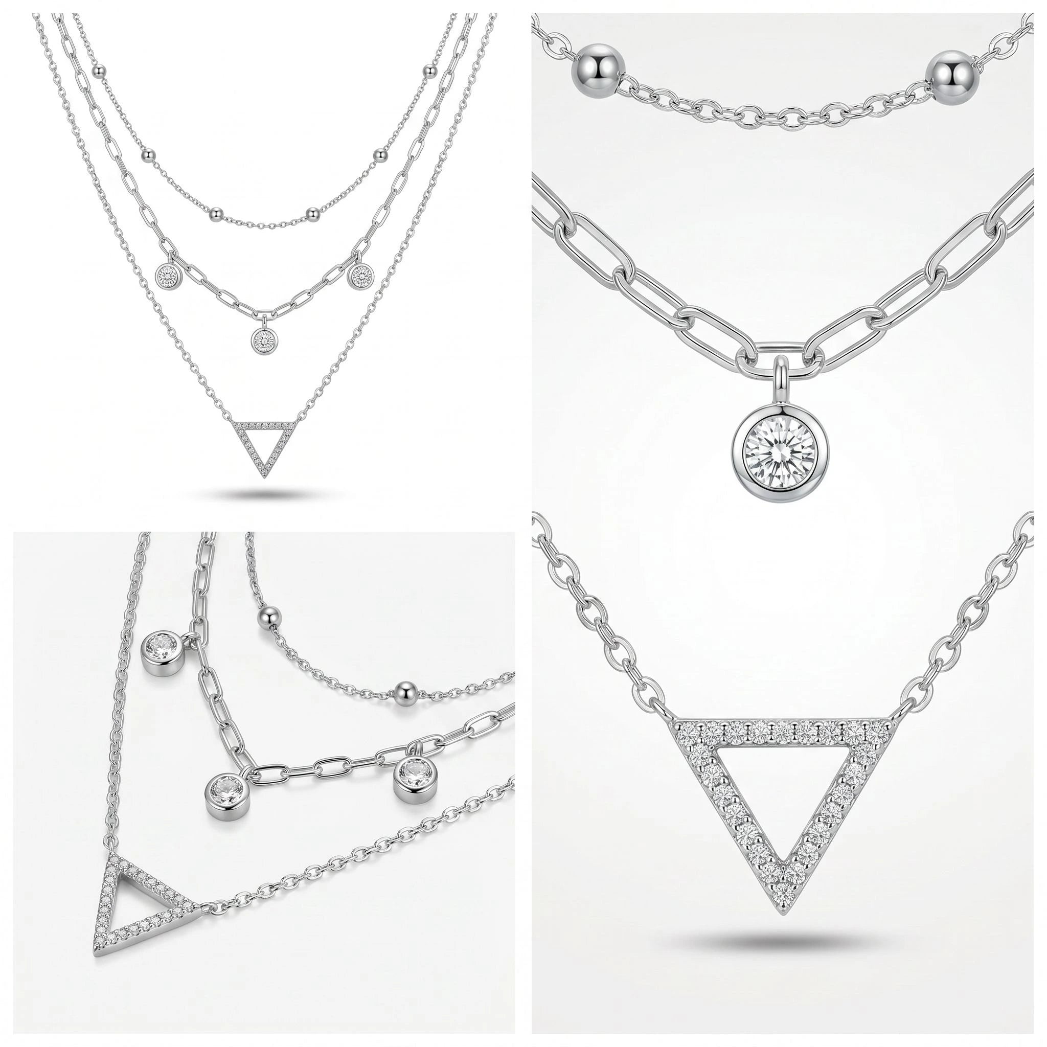 CZ Layered Necklace — 4