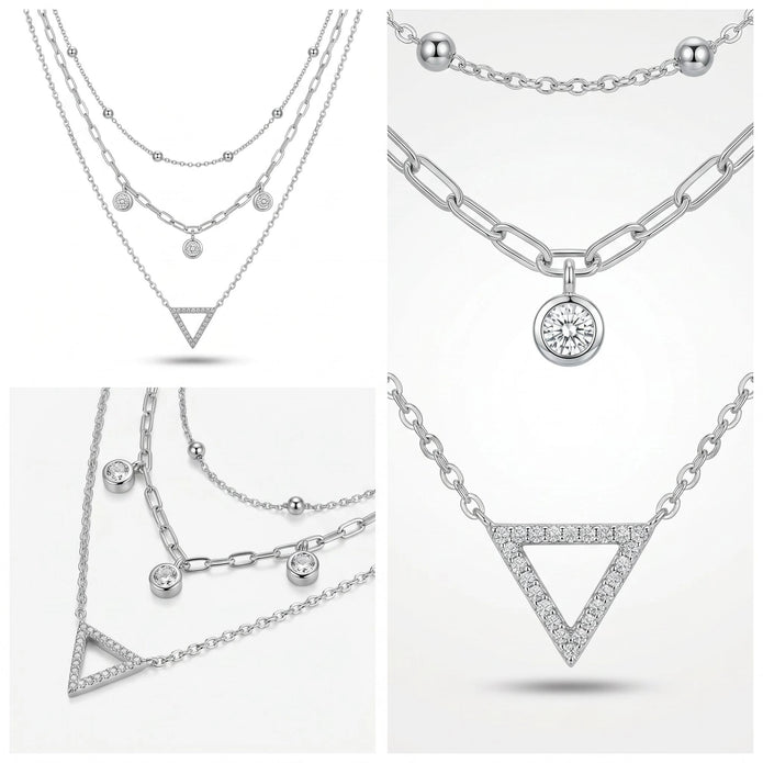 CZ Layered Necklace — 4
