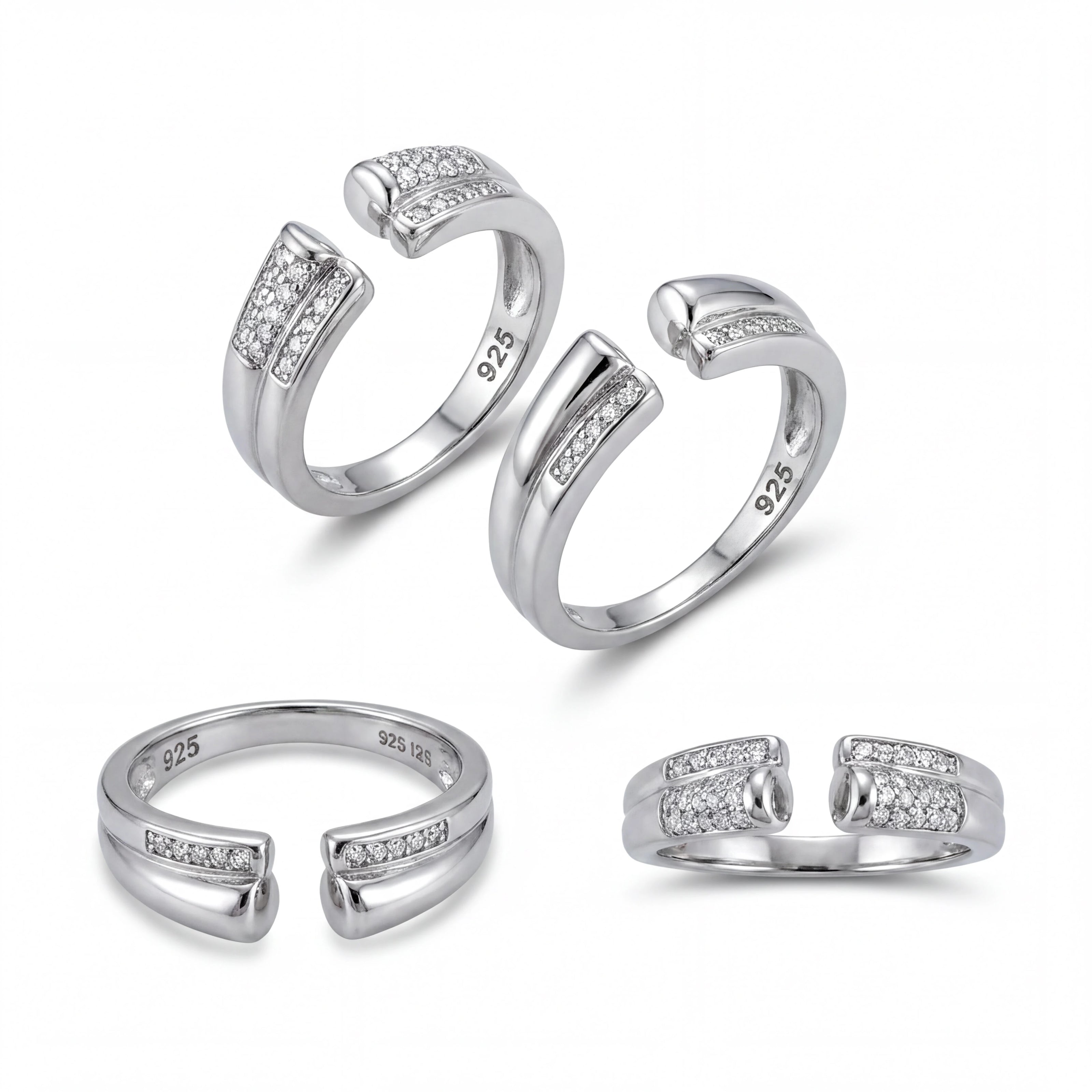 Pavé Open Band Ring — 4