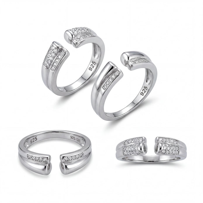 Pavé Open Band Ring — 4