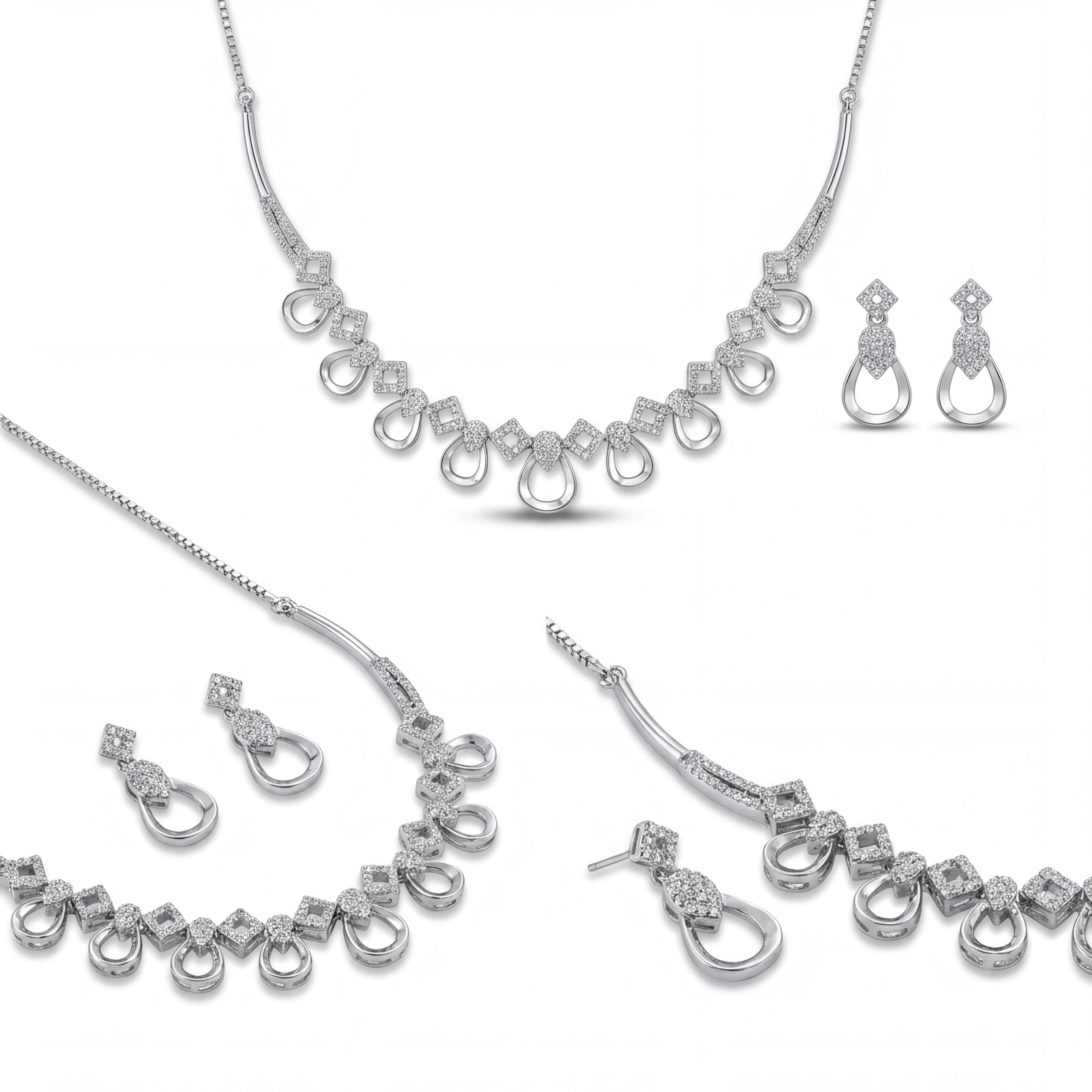 CZ Teardrop Set — 4