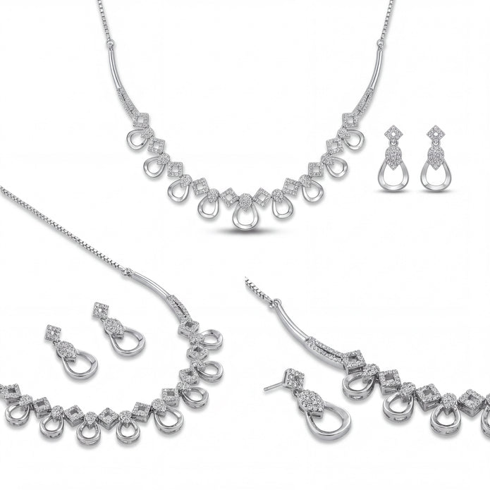 CZ Teardrop Set — 4