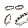 Textured Bead Toe Rings — 4