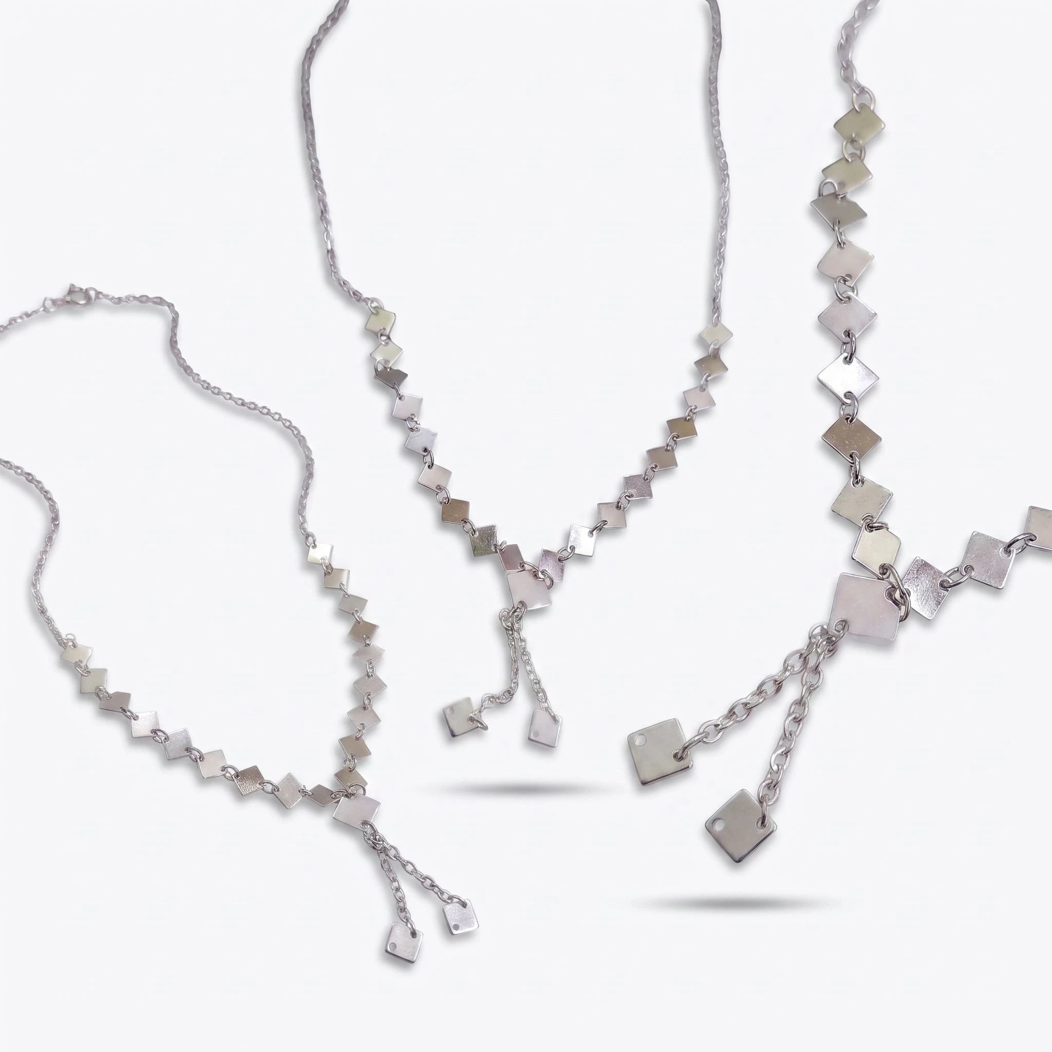 Geometric Drop Necklace — 4