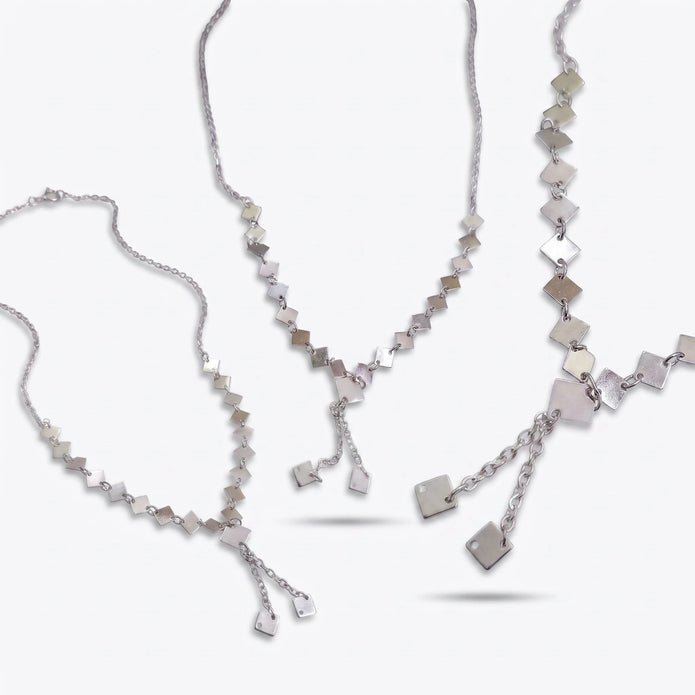 Geometric Drop Necklace — 4