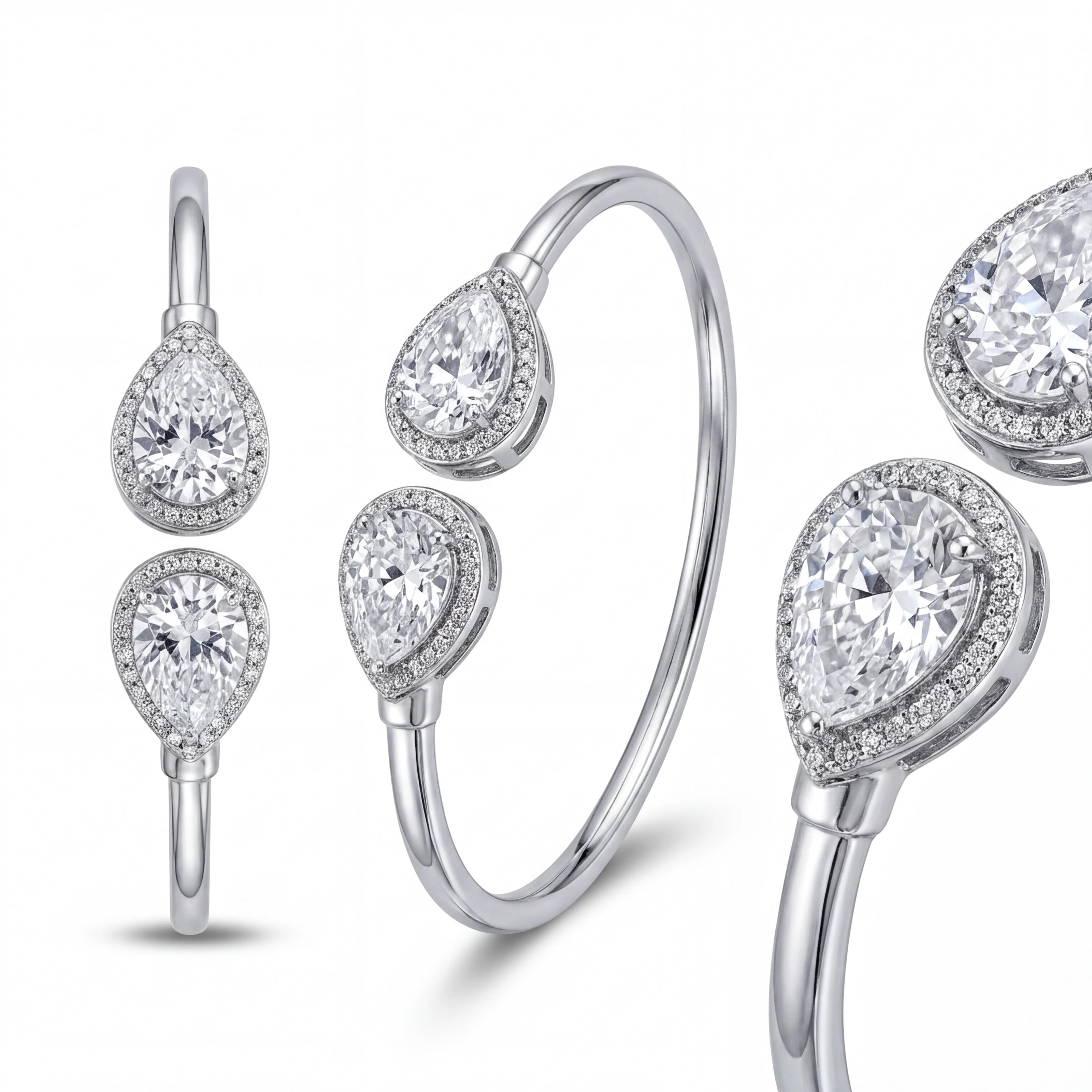 Pear Halo Bangle — 4