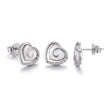 Pave Heart Studs — 4