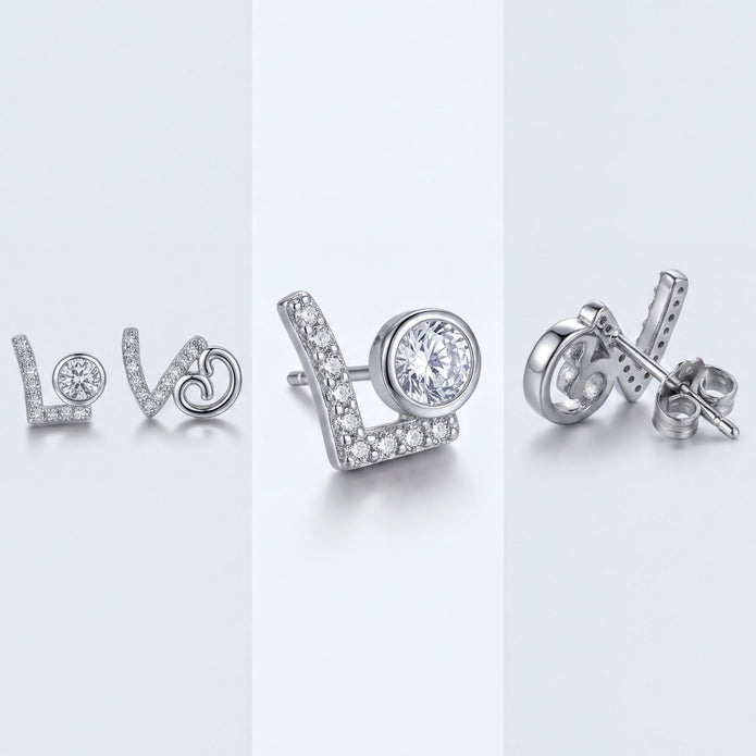 Love Motif Studs — 4