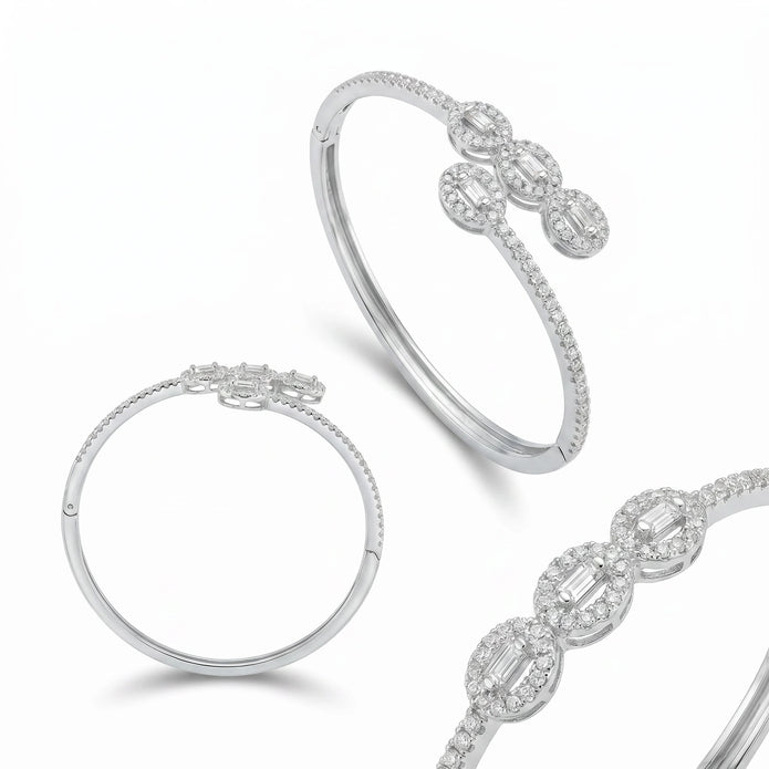Triple Halo CZ Set — 4
