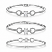 Emerald Cut Halo Bangle