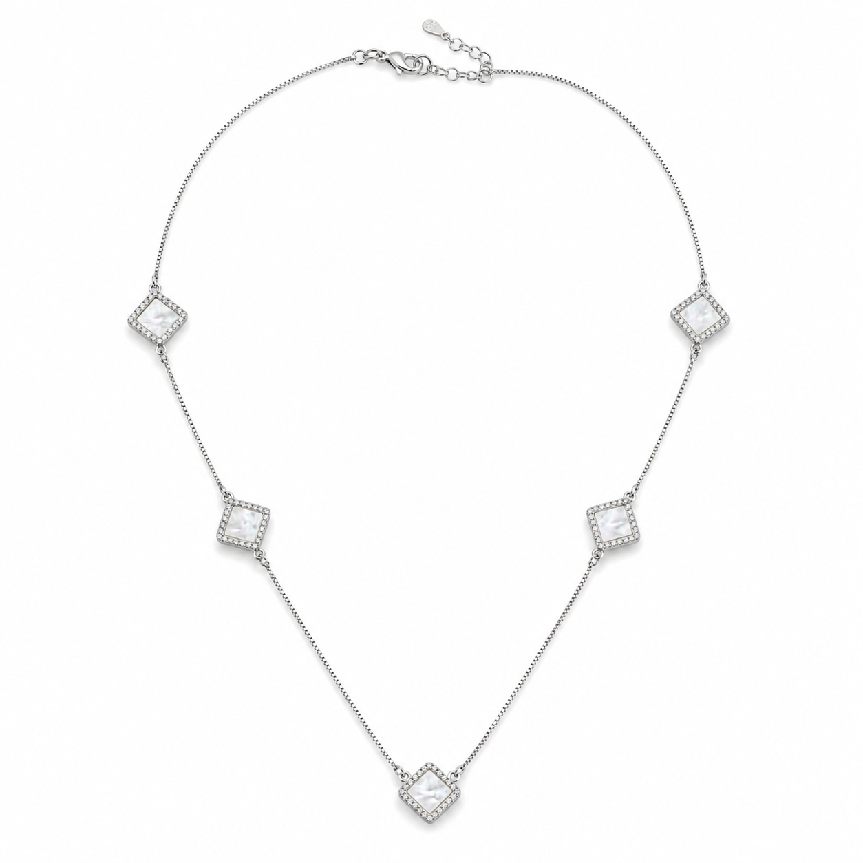 Mother-of-Pearl Station Necklace