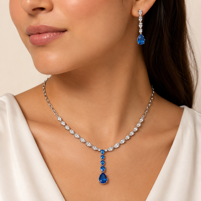 Aqua Teardrop Set