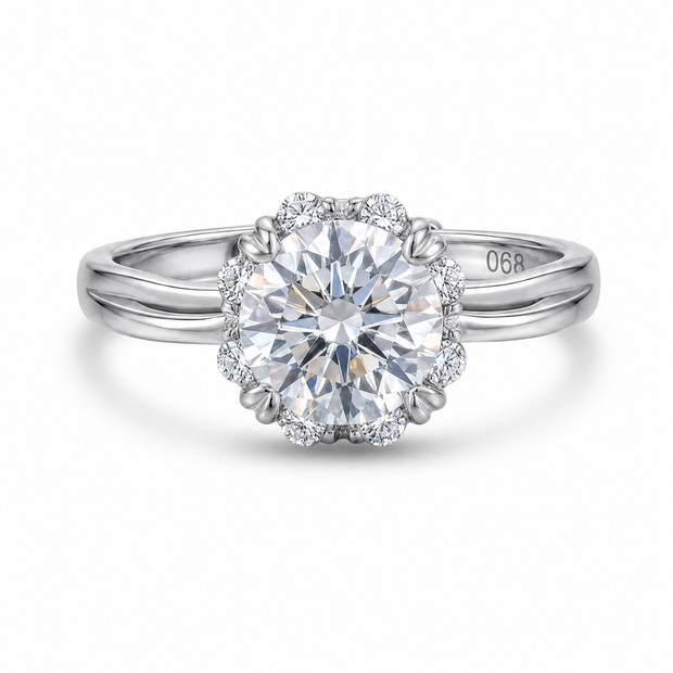 Halo Solitaire Ring