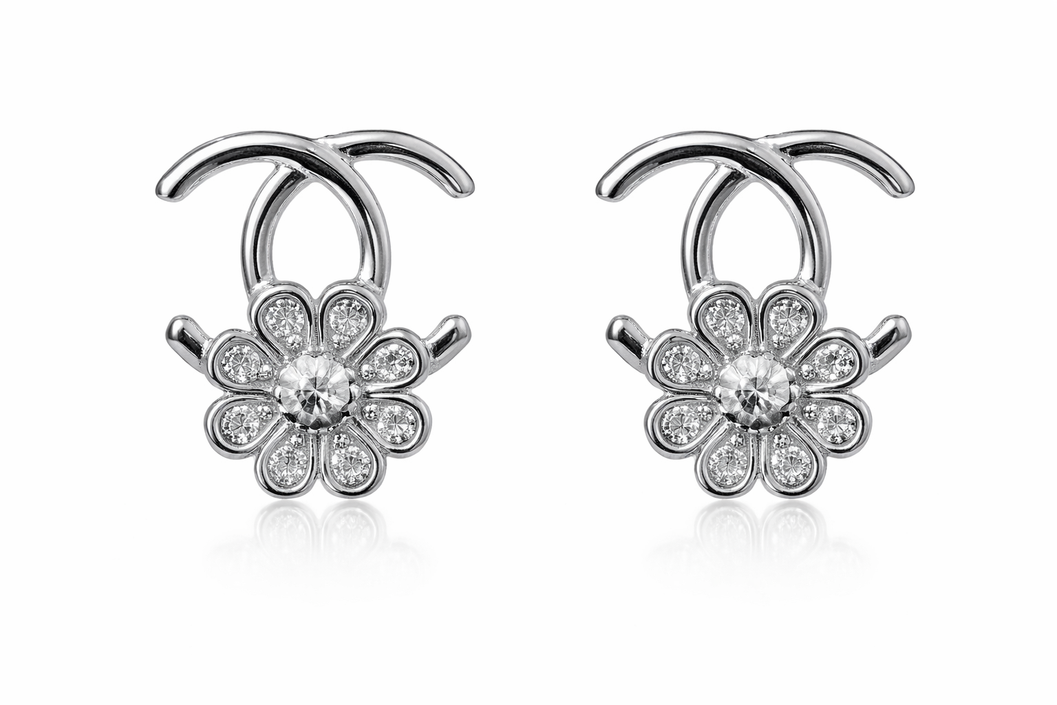 CZ Floral Studs