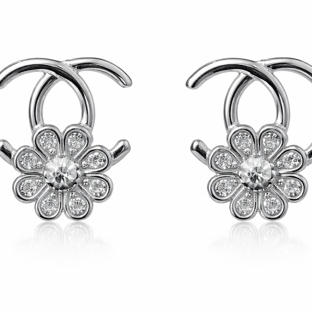 CZ Floral Studs