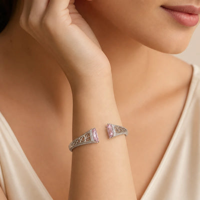 Pink Zirconia Bangle