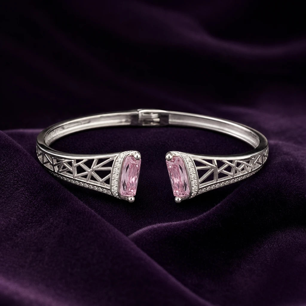 Pink Zirconia Bangle