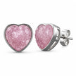Pink Heart Studs