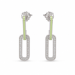 Lime Link Drop Earrings